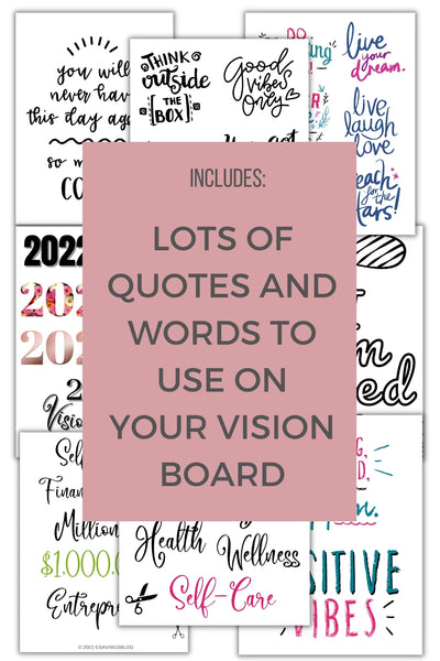 Vision Board Toolkit 2023 Version {20+ Printable Pages} – Esavingsblog ...
